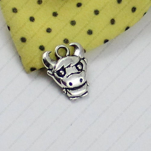 Pendant/Charm. Fashion Zinc Alloy Jewelry Findings. Lead-free. Animal  15x12mm. Sold by KG