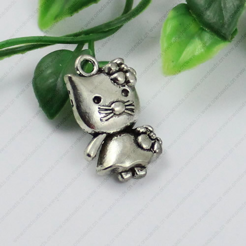 Pendant/Charm, Fashion Zinc Alloy Jewelry Findings, Lead-free, Animal 30x19mm, Sold by KG