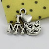 Pendant/Charm, Fashion Zinc Alloy Jewelry Findings, Lead-free, Animal 18x14mm, Sold by KG
