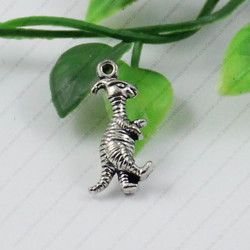 Pendant/Charm. Fashion Zinc Alloy Jewelry Findings. Lead-free. Animal 23x11mm Sold by KG