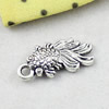 Pendant/Charm, Fashion Zinc Alloy Jewelry Findings, Lead-free, Animal 18x8mm, Sold by KG