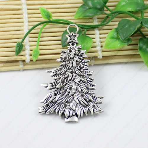 Pendant/Charm, Zinc Alloy Jewelry Findings, Lead-free, Tree 69x44mm, Sold by KG