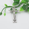 Pendant/Charm, Fashion Zinc Alloy Jewelry Findings, Lead-free, Cross 53x34mm, Sold by KG