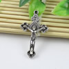 Pendant/Charm. Fashion Zinc Alloy Jewelry Findings. Lead-free. Cross 38x23mm Sold by KG