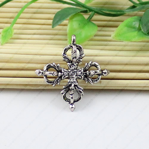 Pendant/Charm. Fashion Zinc Alloy Jewelry Findings. Lead-free. 33x32mm Sold by KG