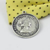 Pendant/Charm. Fashion Zinc Alloy Jewelry Findings. Lead-free. 28x25mm. Sold by KG