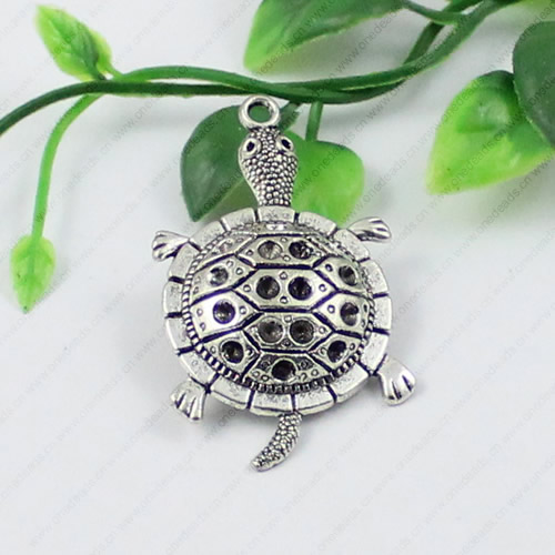 Pendant/Charm. Fashion Zinc Alloy Jewelry Findings. Lead-free. Animal 48x28mm. Sold by KG
