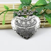 Pendant/Charm. Fashion Zinc Alloy Jewelry Findings. Lead-free. Heart 60x50mm Sold by KG