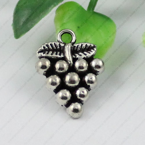 Pendant/Charm, Fashion Zinc Alloy Jewelry Findings, Lead-free, Fruit 20x15mm, Sold by KG