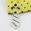 Pendant/Charm. Fashion Zinc Alloy Jewelry Findings. Lead-free. 31x13mm. Sold by KG