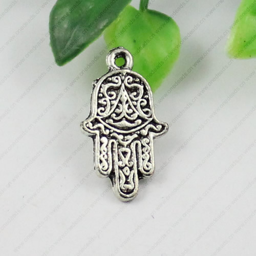 Pendant/Charm. Fashion Zinc Alloy Jewelry Findings. Lead-free. Hands 26x15mm . Sold by KG