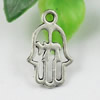 Pendant/Charm, Fashion Zinc Alloy Jewelry Findings, Lead-free, Hand 20x12mm, Sold by KG