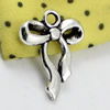 Pendant/Charm. Fashion Zinc Alloy Jewelry Findings. Lead-free. Bowknot 22x18mm. Sold by KG