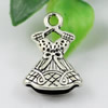 Pendant/Charm, Fashion Zinc Alloy Jewelry Findings, Lead-free, Clothes 22x15mm, Sold by KG