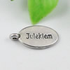 Message charm, Fashion Zinc Alloy Jewelry Findings, Lead-free, 20x10mm, Sold by KG