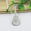 Pendant/Charm, Fashion Zinc Alloy Jewelry Findings, Lead-free, Guitar 62x23mm, Sold by KG