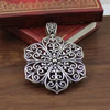 Pendant/Charm, Fashion Zinc Alloy Jewelry Findings, Lead-free, Flower 73x60mm, Sold by KG