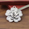Pendant/Charm, Fashion Zinc Alloy Jewelry Findings, Lead-free, Flower 56x51mm, Sold by KG