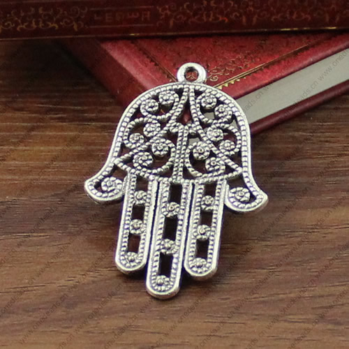 Pendant/Charm. Fashion Zinc Alloy Jewelry Findings. Lead-free. Hands  54x38mm. Sold by KG