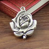 Pendant/Charm. Fashion Zinc Alloy Jewelry Findings. Lead-free. Flower 35x28mm. Sold by KG