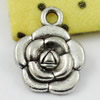 Pendant/Charm, Fashion Zinc Alloy Jewelry Findings, Lead-free, Flower 16x13mm, Sold by KG