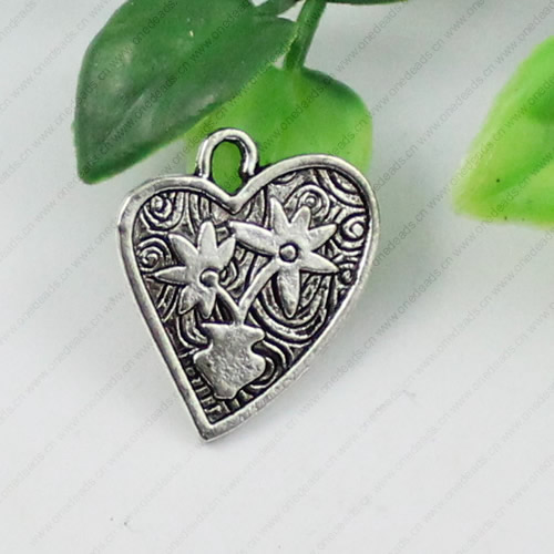 Pendant/Charm. Fashion Zinc Alloy Jewelry Findings. Lead-free. 22x19mm Sold by KG