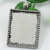 Zinc Alloy Cabochon Settings, Fashion jewelry findings, 37x26mm, inner dia:22x27mm, Sold by KG