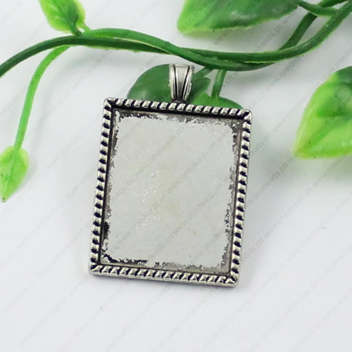 Zinc Alloy Cabochon Settings, Fashion jewelry findings, 37x26mm, inner dia:22x27mm, Sold by KG