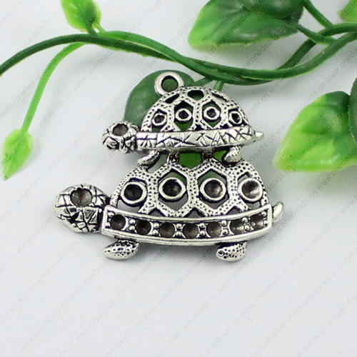 Pendant/Charm. Fashion Zinc Alloy Jewelry Findings. Lead-free. 38x42mm. Sold by KG