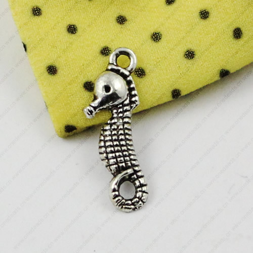 Pendant/Charm. Fashion Zinc Alloy Jewelry Findings. Lead-free. Animal 21x7mm. Sold by KG
