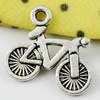 Pendant/Charm, Fashion Zinc Alloy Jewelry Findings, Lead-free, Bicycle 14x10mm, Sold by KG