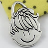 Pendant/Charm, Fashion Zinc Alloy Jewelry Findings, Lead-free, Head 22x16mm, Sold by KG