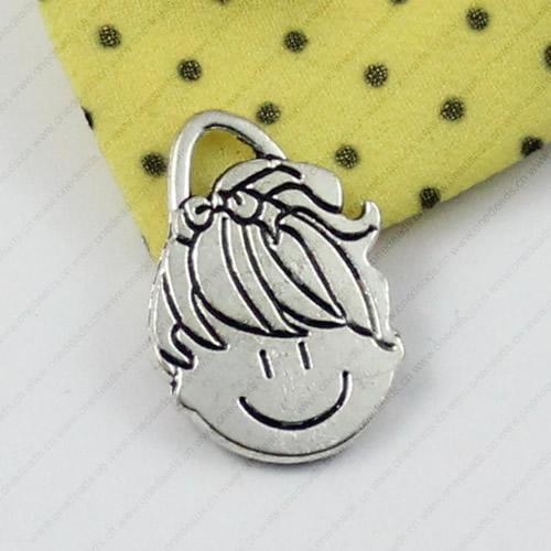 Pendant/Charm, Fashion Zinc Alloy Jewelry Findings, Lead-free, Head 22x16mm, Sold by KG