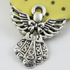 Pendant/Charm, Fashion Zinc Alloy Jewelry Findings, Lead-free, Angel 27x23mm, Sold by KG