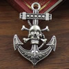 Pendant/Charm, Fashion Zinc Alloy Jewelry Findings, Lead-free, Anchor 55x36mm, Sold by KG