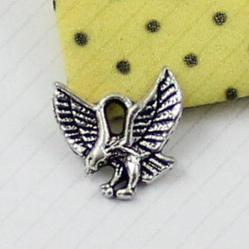Pendant/Charm, Fashion Zinc Alloy Jewelry Findings, Lead-free, Animal 13x13mm, Sold by KG