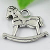 Pendant/Charm, Fashion Zinc Alloy Jewelry Findings, Lead-free, Cockhorse 16x20mm, Sold by KG