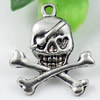Pendant/Charm, Fashion Zinc Alloy Jewelry Findings, Lead-free, Skeleton 24x22mm, Sold by KG