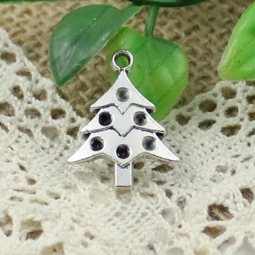 Pendant/Charm. Fashion Zinc Alloy Jewelry Findings. Lead-free. Tree 23x17mm Sold by KG
