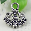 Pendant/Charm. Fashion Zinc Alloy Jewelry Findings. Lead-free. 20x18mm Sold by KG