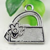 Pendant/Charm, Fashion Zinc Alloy Jewelry Findings, Lead-free, Handbag 22x22mm, Sold by KG