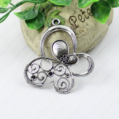 Pendant/Charm. Fashion Zinc Alloy Jewelry Findings. Lead-free. Animal  67x61mmmm. Sold by KG