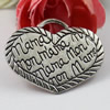 Pendant/Charm, Fashion Zinc Alloy Jewelry Findings, Lead-free, Heart 29x35mm, Sold by KG