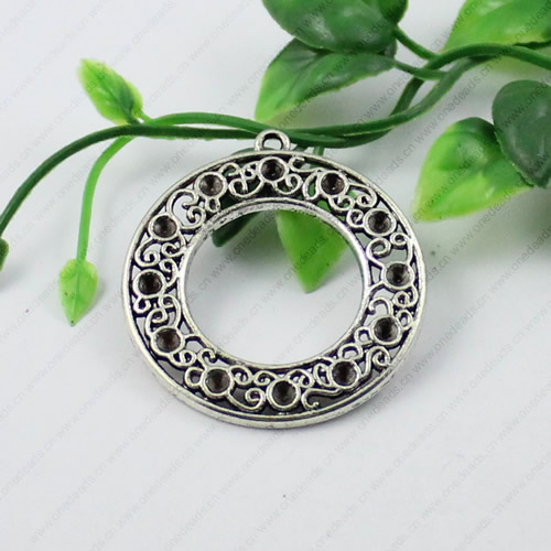 Pendant/Charm, Fashion Zinc Alloy Jewelry Findings, Lead-free, Dount 45x41mm, Sold by KG