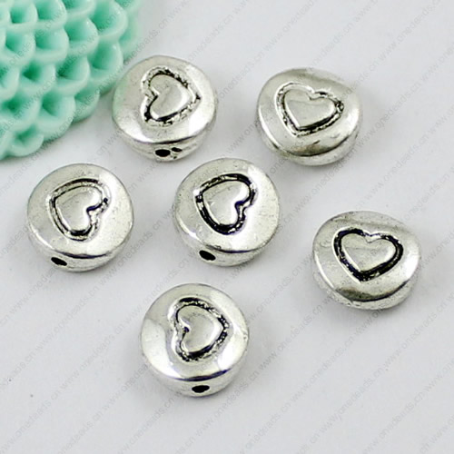 Beads. Fashion Zinc Alloy jewelry findings.10x10mm. Hole size:1.5mm. Sold by KG