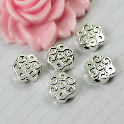 Beads. Fashion Zinc Alloy jewelry findings.12x10mm. Hole size:2mm. Sold by KG