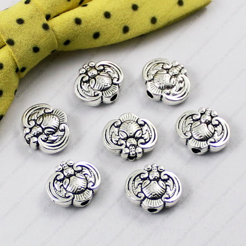 Beads. Fashion Zinc Alloy jewelry findings.12x10mm. Hole size:2mm. Sold by KG