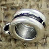 Bail Beads. Fashion Zinc Alloy Jewelry Findings.4x11mm.Inner dia:5mm Sold by Bag
