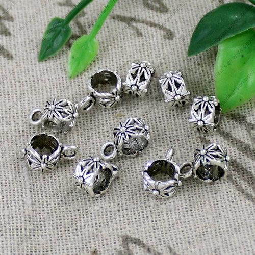 Bail Beads. Fashion Zinc Alloy Jewelry Findings.11x5mm.Inner dia:5mm Sold by Bag