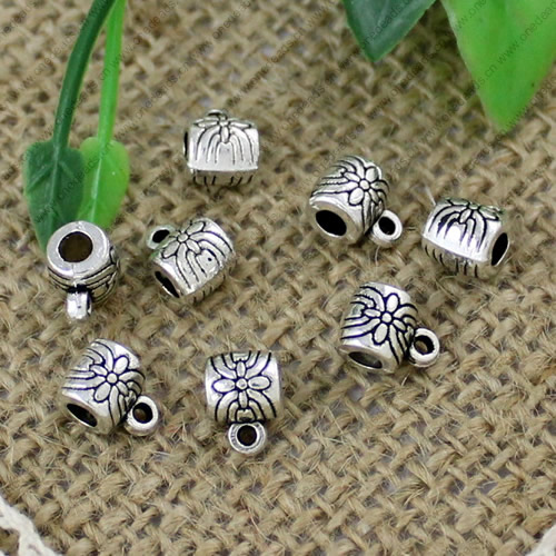 Bail Beads. Fashion Zinc Alloy Jewelry Findings.6x9mm.Inner dia:3mm Sold by Bag